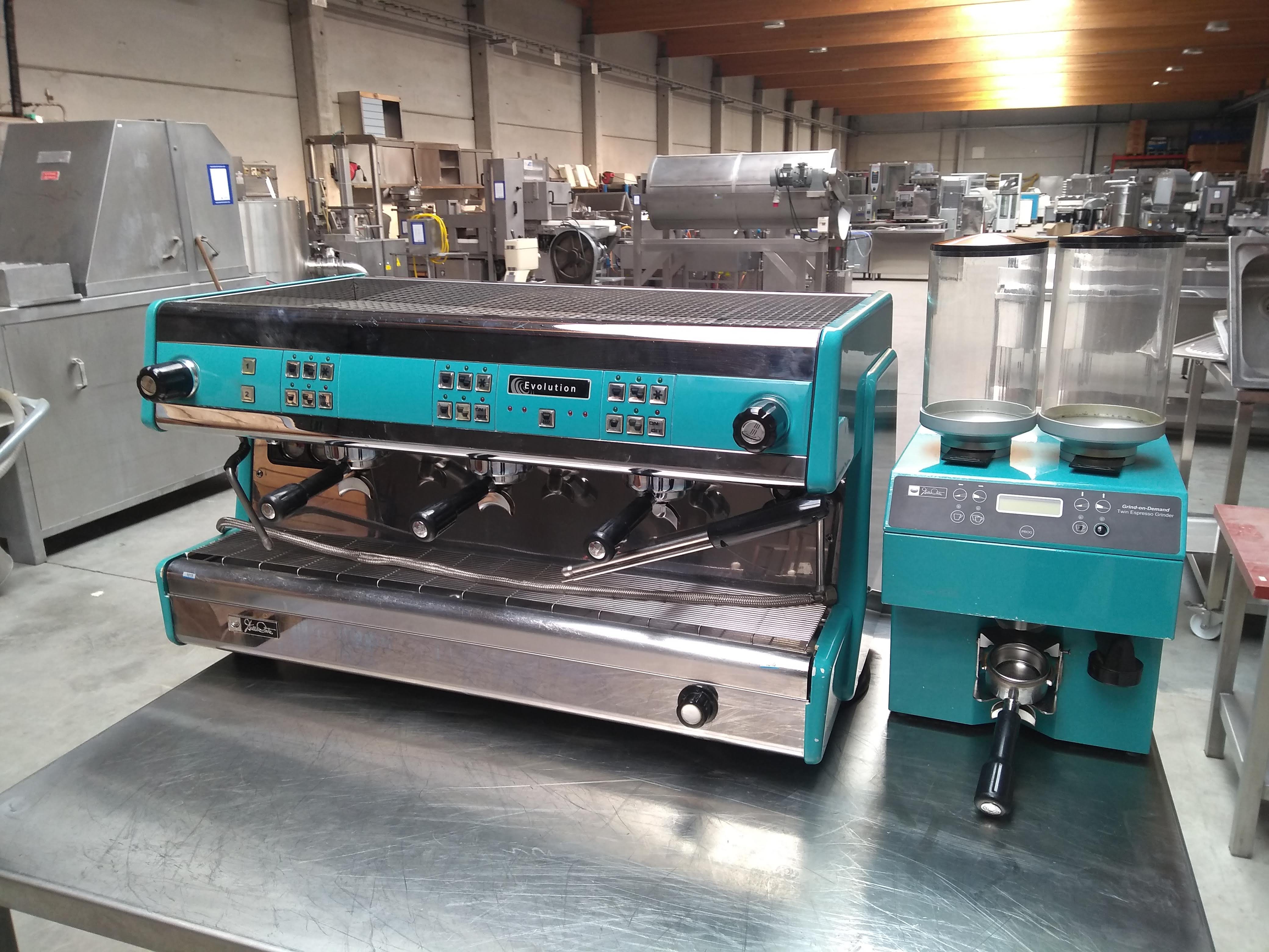 Kaal Brandweerman Veilig Expressomachine dalla corte met koffiemolen tweedehands 2de hands te koop  espressomachine evolution | Bart Rotsaert Machinery